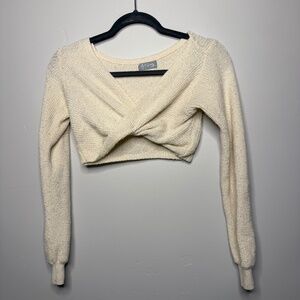 Cross front sweater